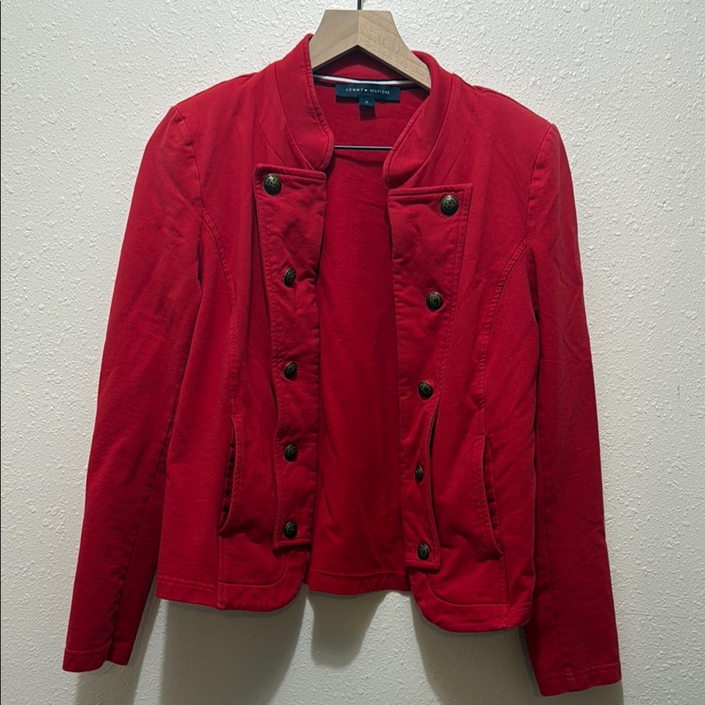 Tommy Hilfiger Elegant Red Women's Jacket, Size M